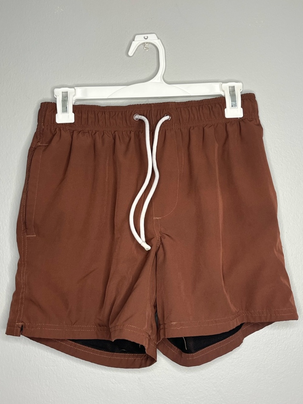 Cotton On Australia Men's Rust Brown Drawstring Stretch Swim Bathing Suit D